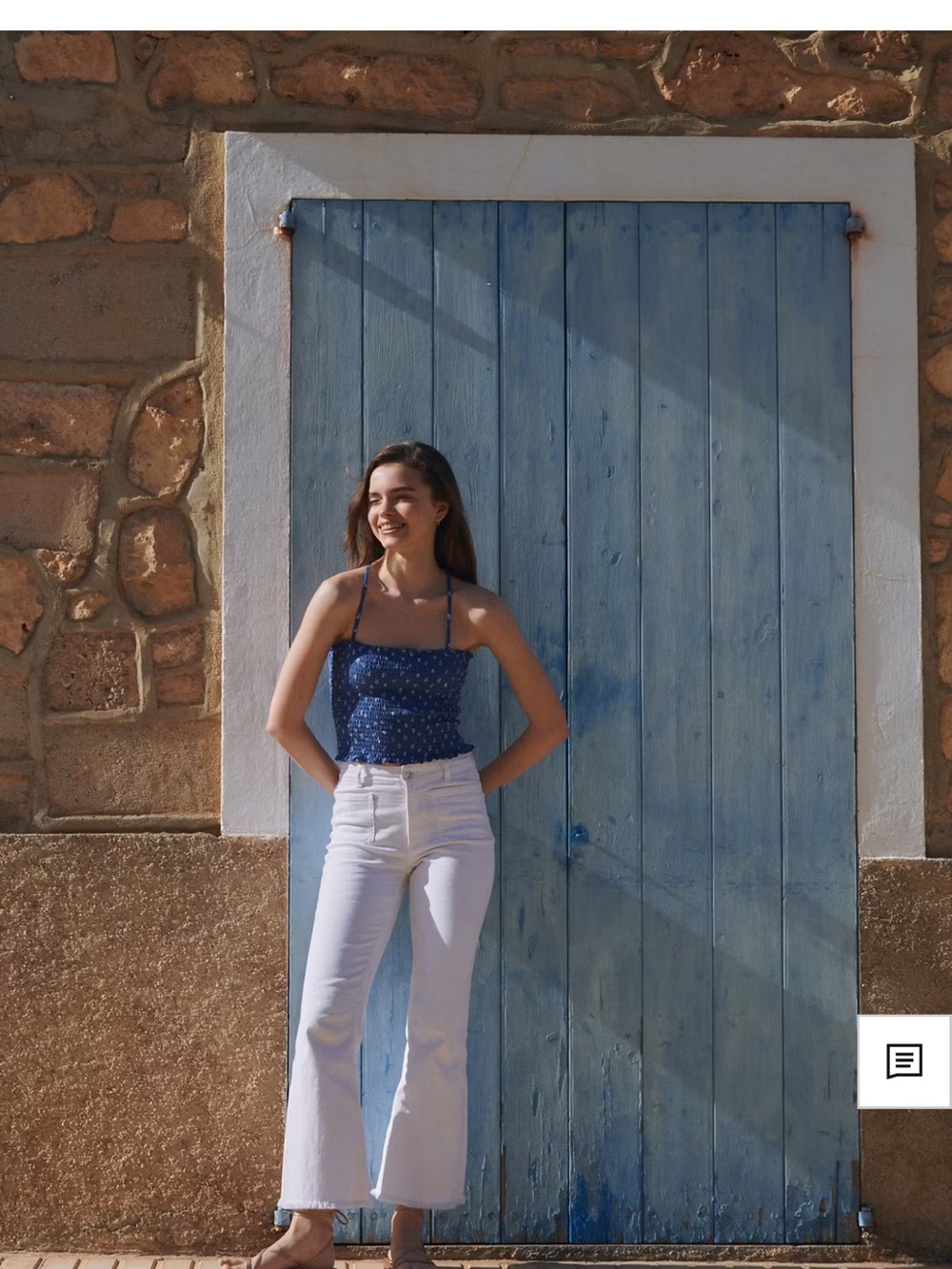 Mango Teen White Flared Crop Jeans
